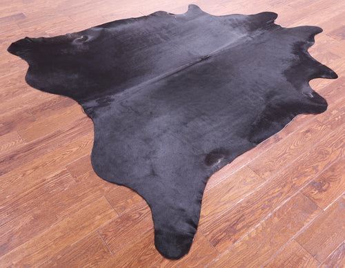 Black Natural Cowhide Rug - Large 6' 10