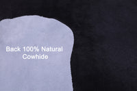 Thumbnail for Black Natural Cowhide Rug - Large 6' 10