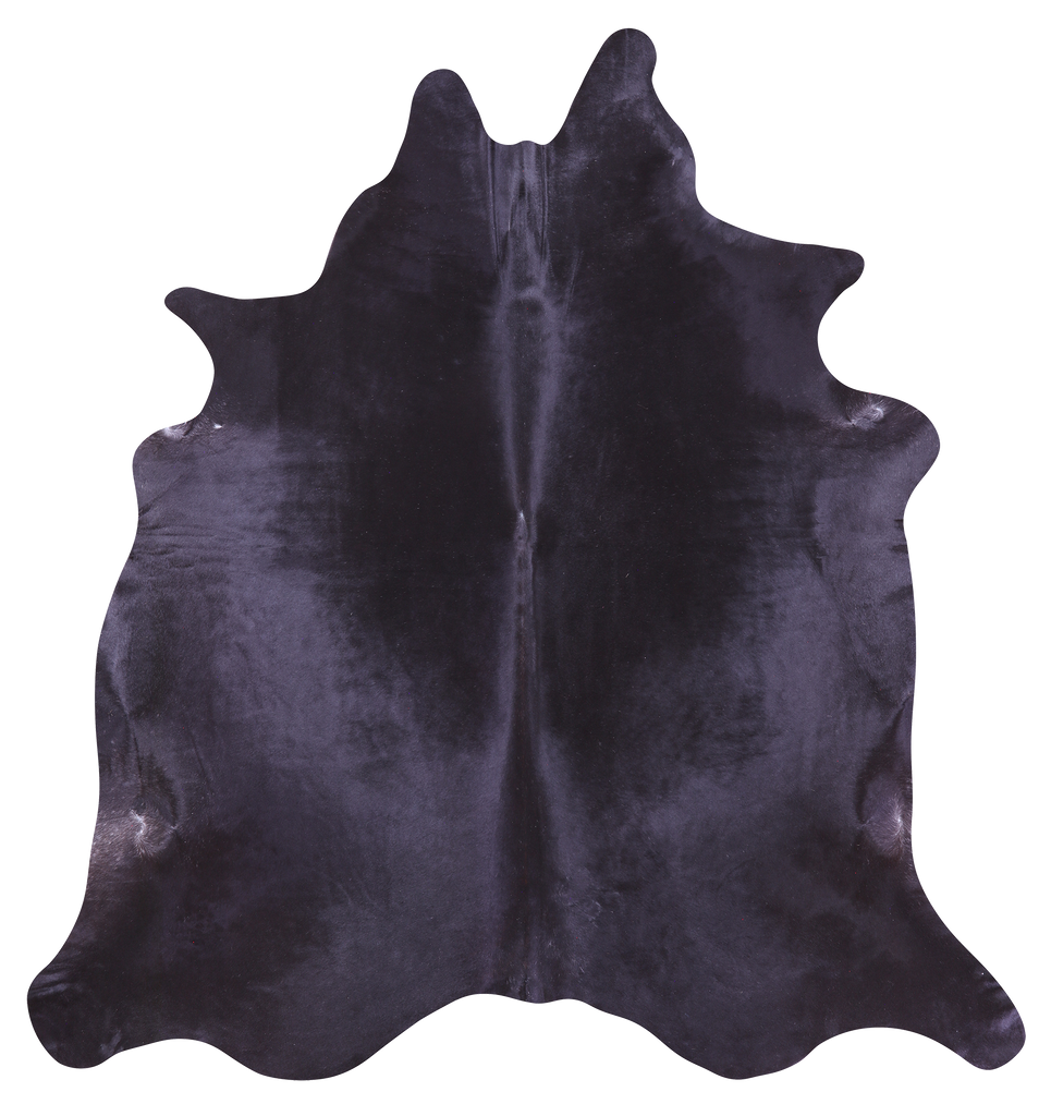Black Natural Cowhide Rug - Large 6' 10"H x 6' 4"W