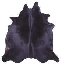 Thumbnail for Black Natural Cowhide Rug - Large 6' 10