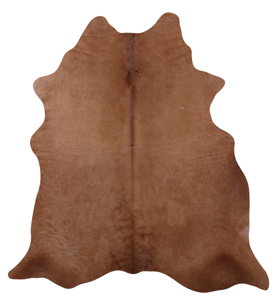 Brown Natural Cowhide Rug - X-Large 7' 0"H x 6' 5"W