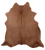 Brown Natural Cowhide Rug - X-Large 7' 0"H x 6' 5"W