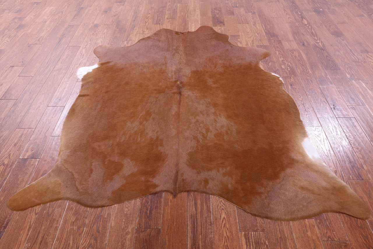 Brown Natural Cowhide Rug - Large 6' 10"H x 6' 1"W