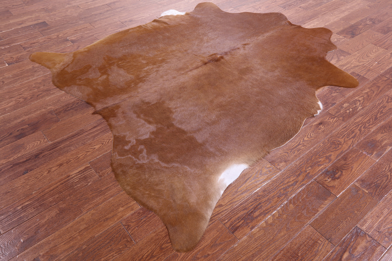 Brown Natural Cowhide Rug - Large 6' 10"H x 6' 1"W