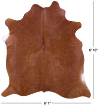 Thumbnail for Brown Natural Cowhide Rug - Large 6' 10