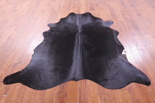 Black Natural Cowhide Rug - Large 6' 6