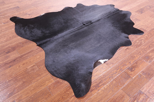 Black Natural Cowhide Rug - Large 6' 6