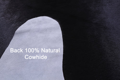 Black Natural Cowhide Rug - Large 6' 6