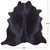 Black Natural Cowhide Rug - Large 6' 6"H x 6' 6"W