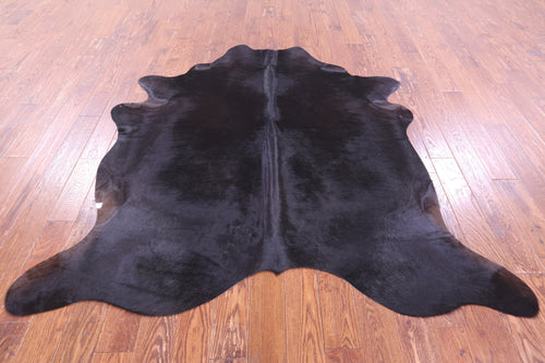 Black Natural Cowhide Rug - Large 6' 7