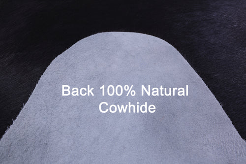 Black Natural Cowhide Rug - Large 6' 7