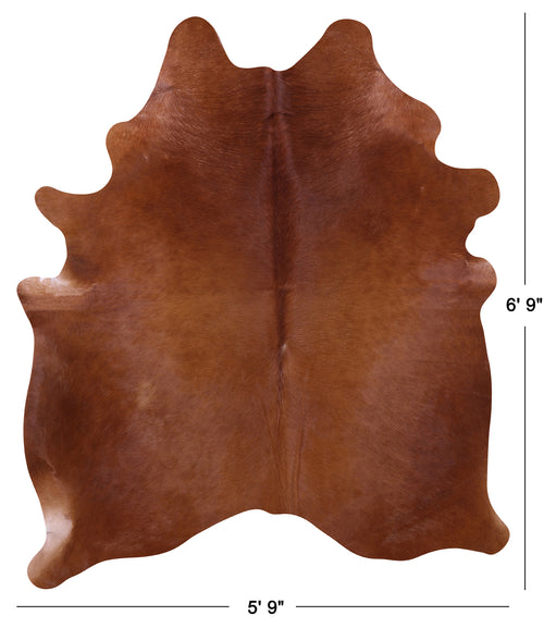 Brown Natural Cowhide Rug - Large 6' 9