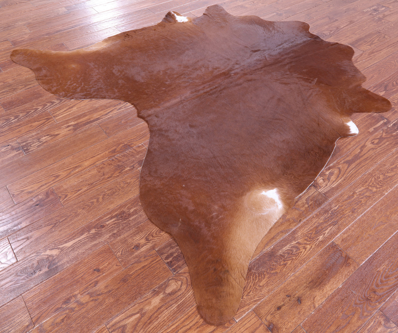 Brown Natural Cowhide Rug - Large 6' 5"H x 6' 10"W
