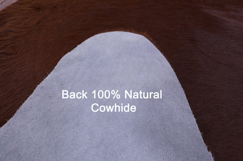 Brown Natural Cowhide Rug - Large 6' 5