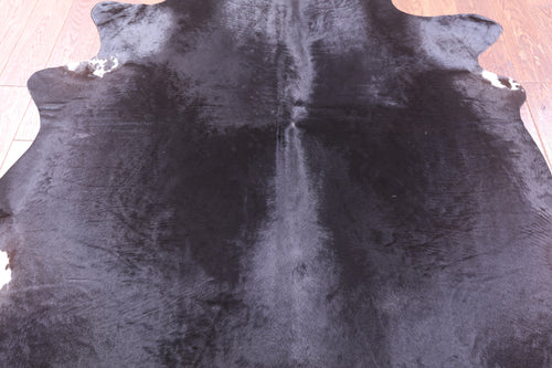 Black Natural Cowhide Rug - Large 6' 7