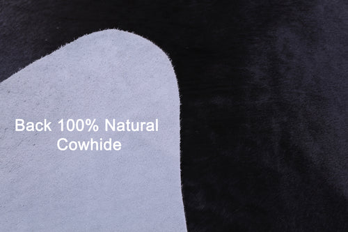 Black Natural Cowhide Rug - Large 6' 7