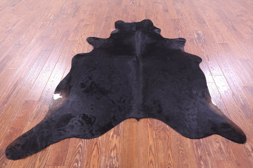 Black Natural Cowhide Rug - Large 6' 9