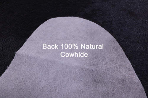 Black Natural Cowhide Rug - Large 6' 9