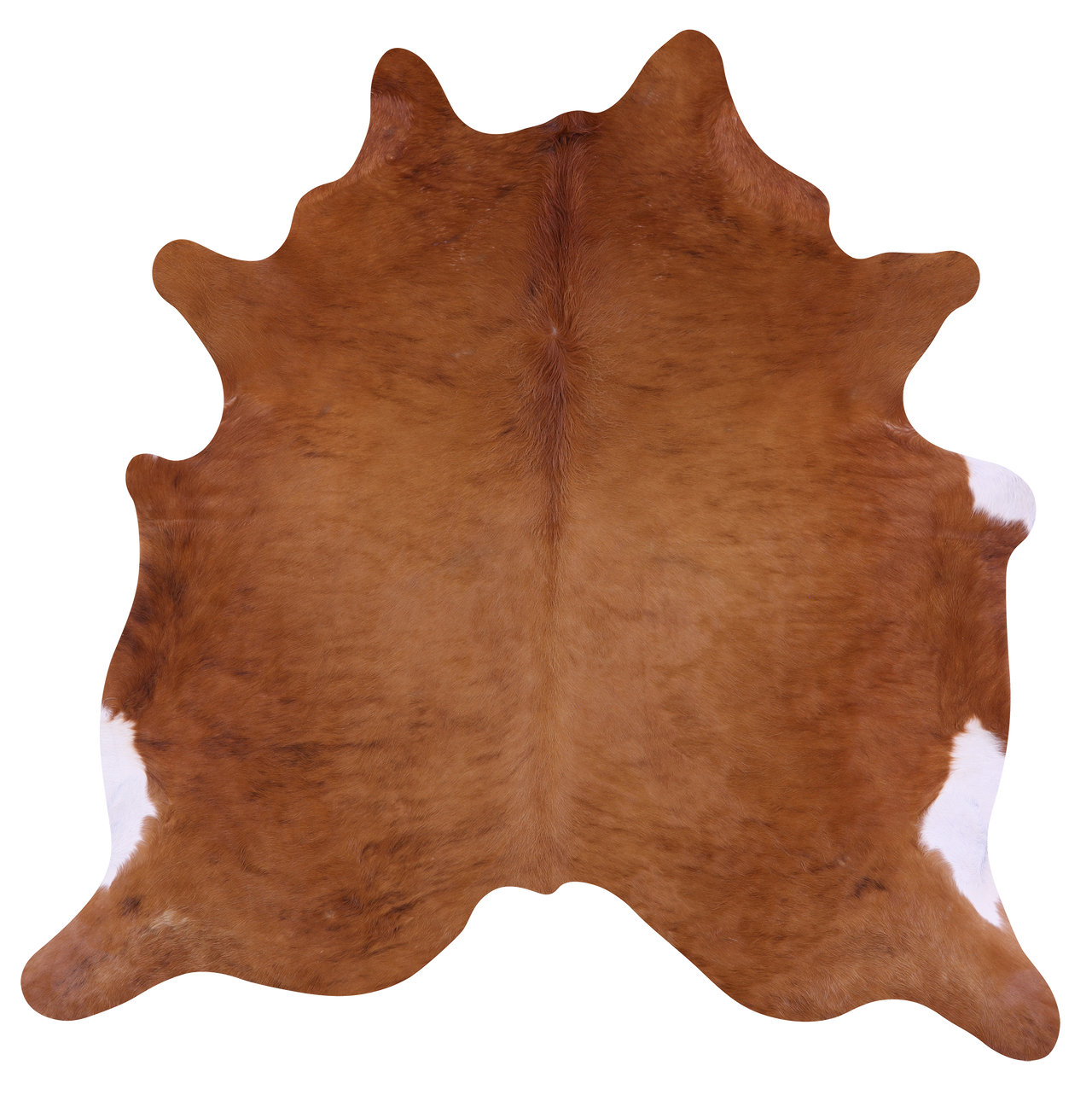 Brown Natural Cowhide Rug - Medium 6' 3"H x 6' 6"W