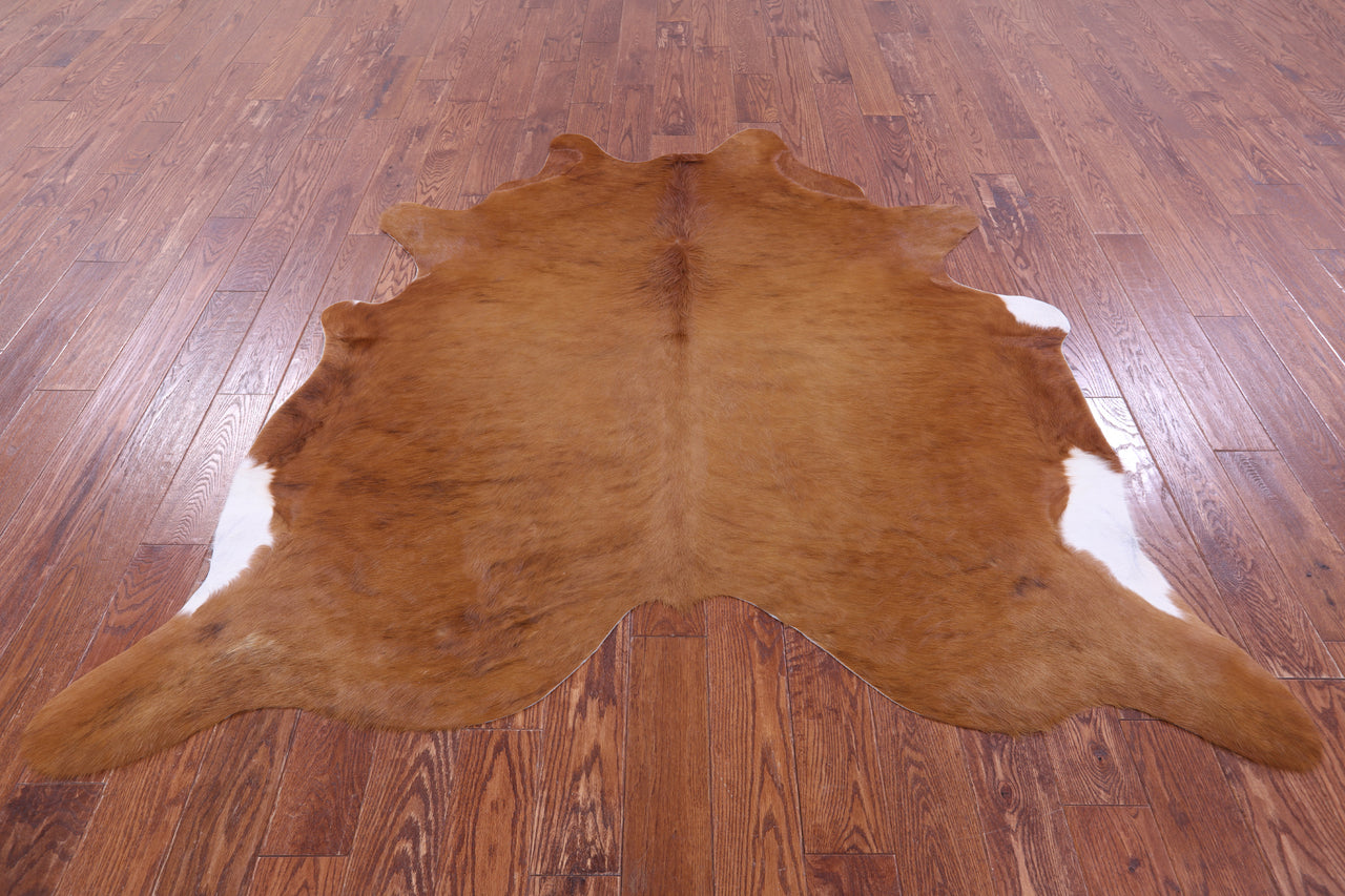 Brown Natural Cowhide Rug - Medium 6' 3"H x 6' 6"W