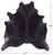 Black Natural Cowhide Rug - Large 6' 8"H x 6' 1"W