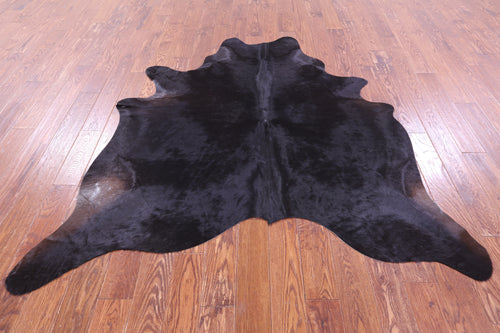 Black Natural Cowhide Rug - Large 6' 8