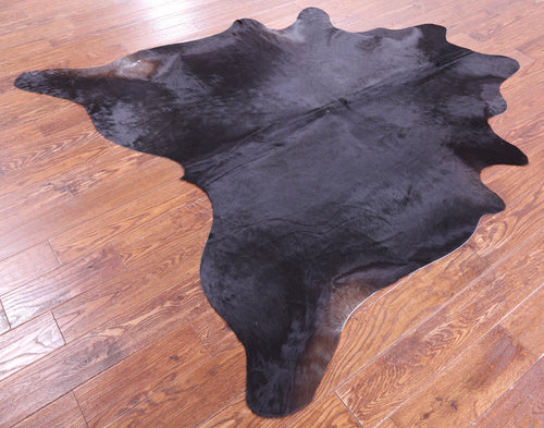 Black Natural Cowhide Rug - Large 6' 8