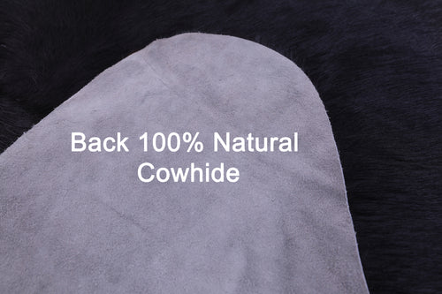 Black Natural Cowhide Rug - Large 6' 8
