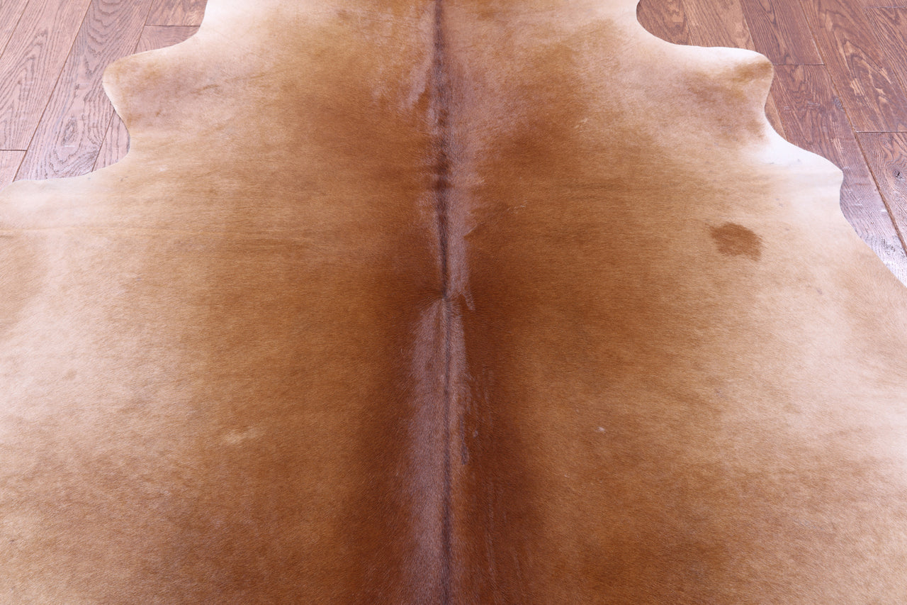 Brown Natural Cowhide Rug - Large 6' 8"H x 6' 3"W