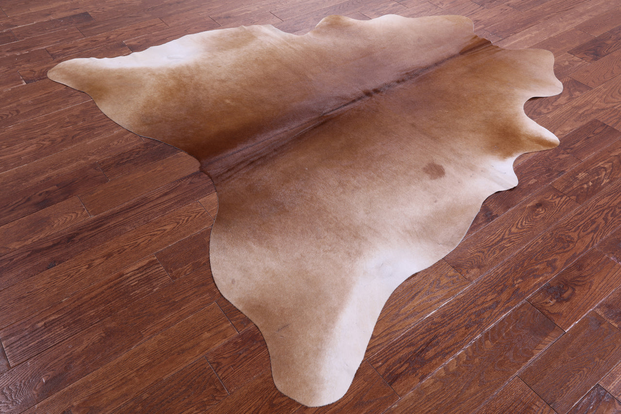 Brown Natural Cowhide Rug - Large 6' 8"H x 6' 3"W