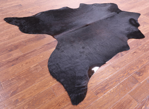 Black Natural Cowhide Rug - X-Large 7' 1
