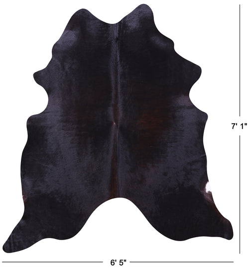 Black Natural Cowhide Rug - X-Large 7' 1