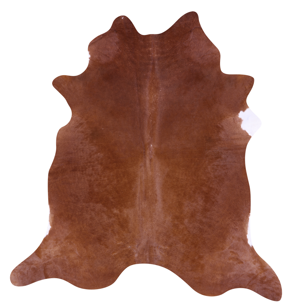 Brown Natural Cowhide Rug - X-Large 7' 0"H x 6' 7"W