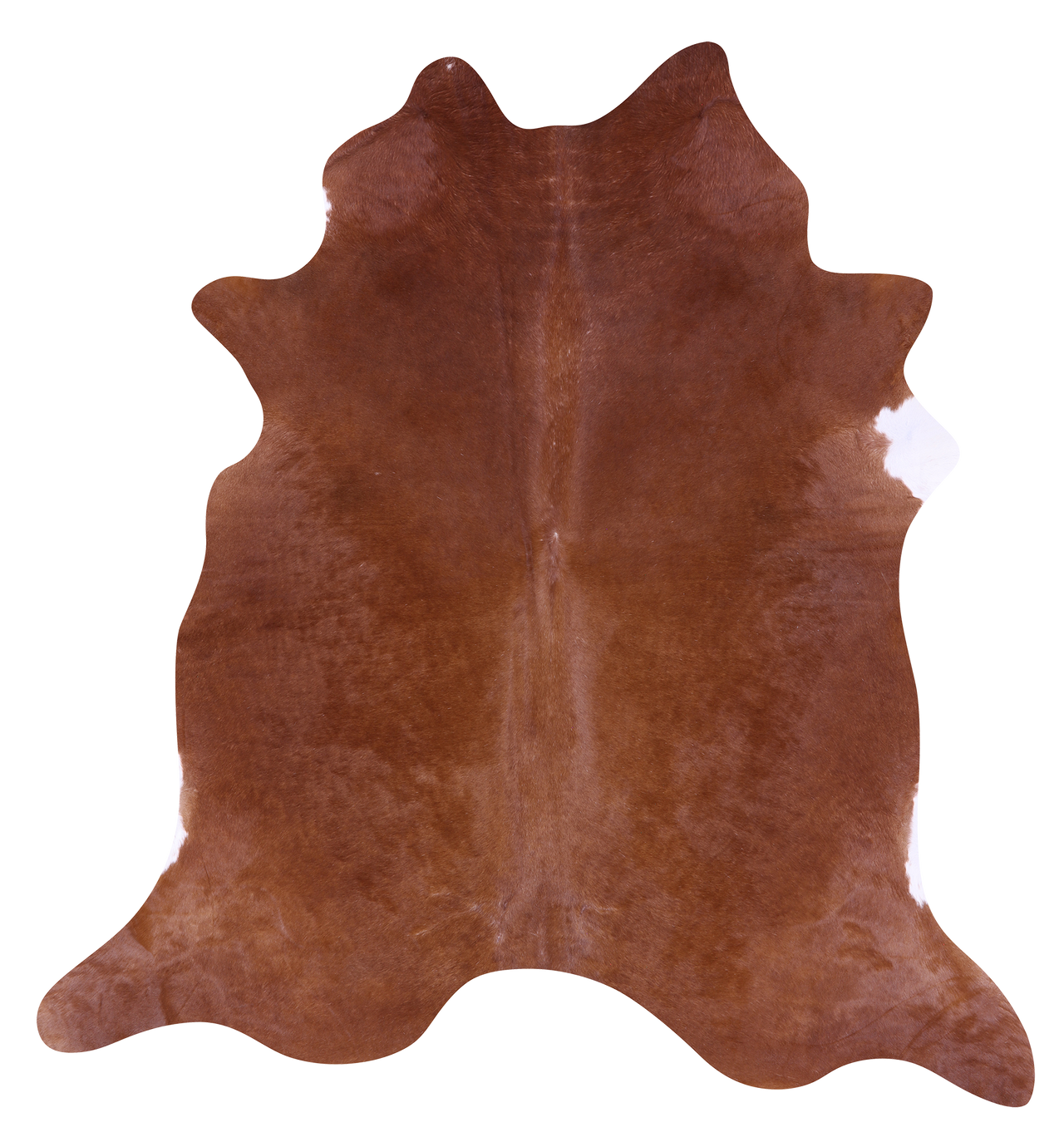 Brown Natural Cowhide Rug - X-Large 7' 0"H x 6' 7"W