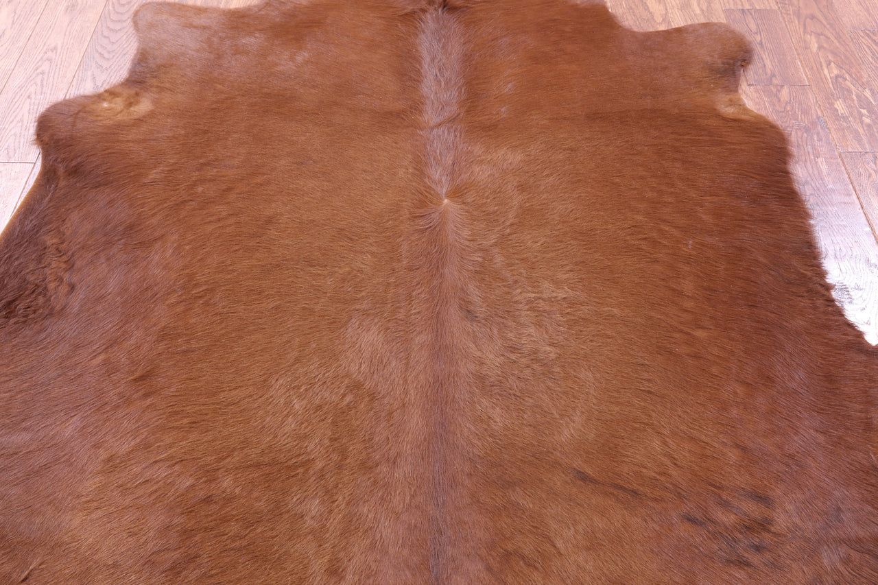 Brown Natural Cowhide Rug - Large 6' 6"H x 6' 2"W