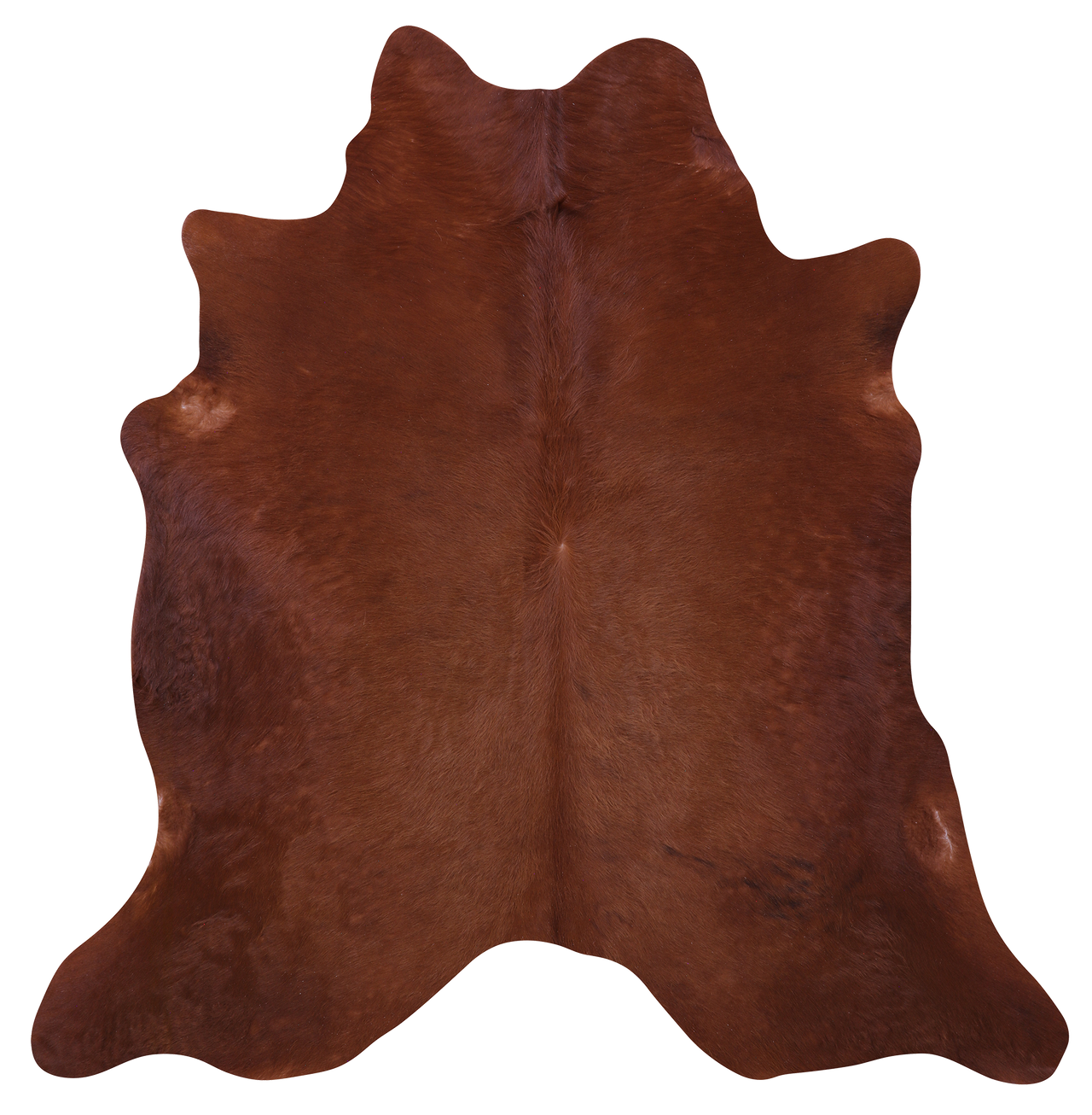 Brown Natural Cowhide Rug - Large 6' 6"H x 6' 2"W