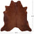 Brown Natural Cowhide Rug - Large 6' 6"H x 6' 2"W