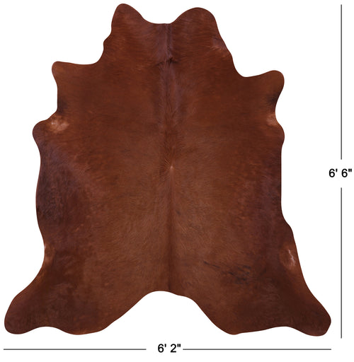Brown Natural Cowhide Rug - Large 6' 6