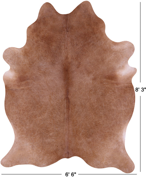Light Brown Natural Cowhide Rug - XX-Large 8' 3