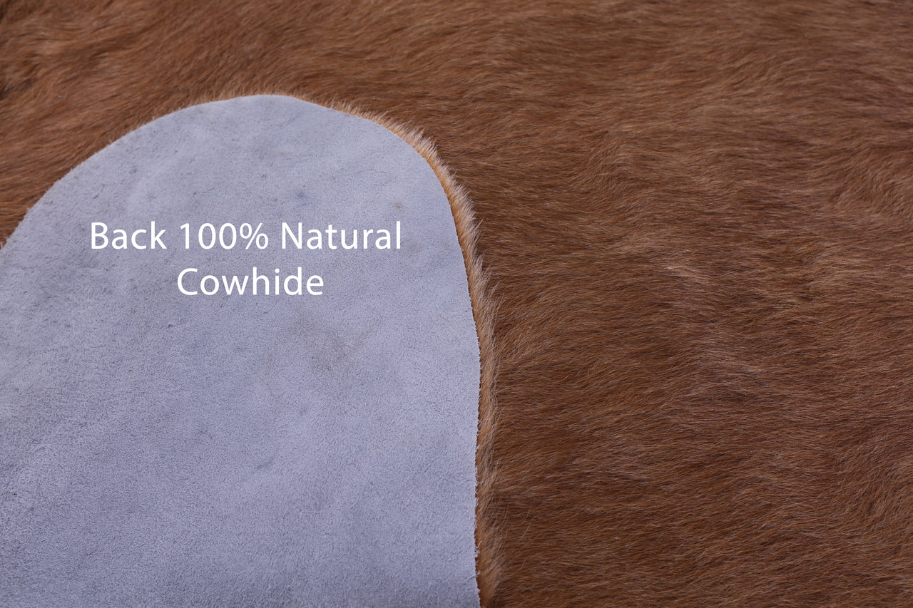 Light Brown Natural Cowhide Rug - XX-Large 8' 1"H x 7' 9"W