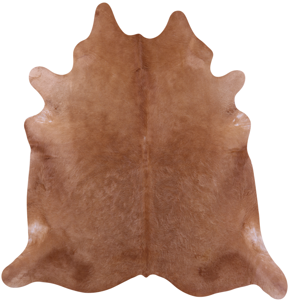Light Brown Natural Cowhide Rug - XX-Large 8' 1"H x 7' 9"W