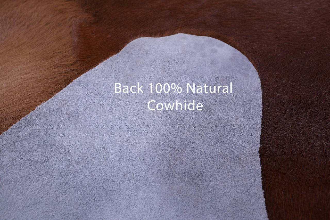 Brown Natural Cowhide Rug - XX-Large 8' 6"H x 7' 9"W