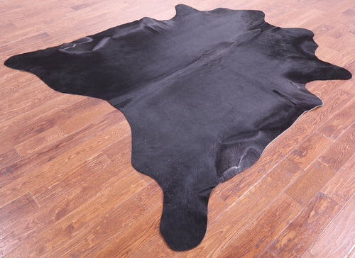 Black Natural Cowhide Rug - XX-Large 8' 0