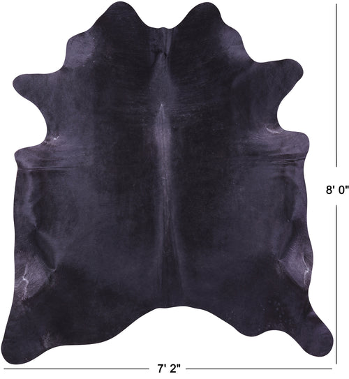 Black Natural Cowhide Rug - XX-Large 8' 0