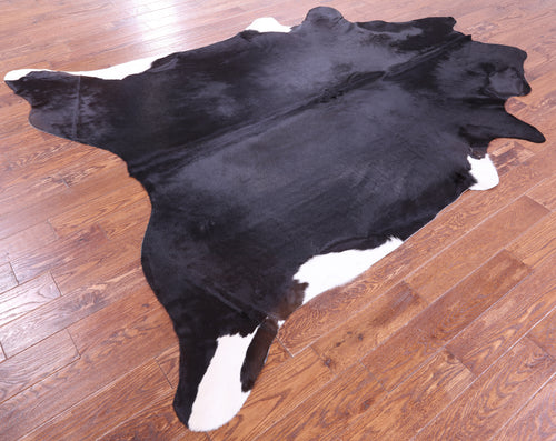 Black Natural Cowhide Rug - XX-Large 9' 0