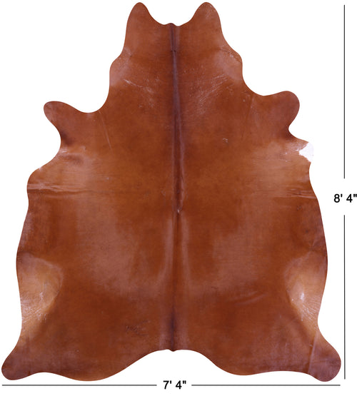 Brown Natural Cowhide Rug - XX-Large 8' 4