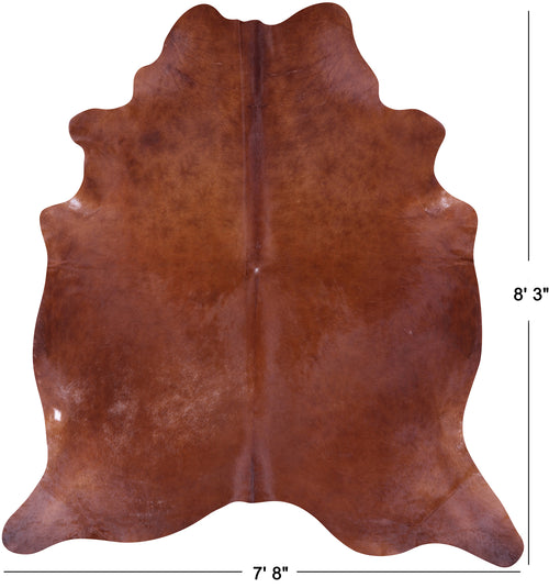 Brown Natural Cowhide Rug - XX-Large 8' 3