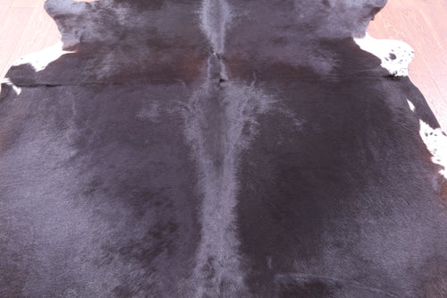 Black Natural Cowhide Rug - XX-Large 8' 4
