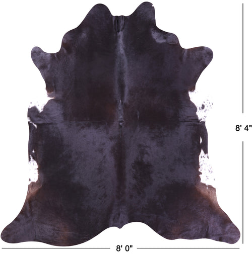 Black Natural Cowhide Rug - XX-Large 8' 4