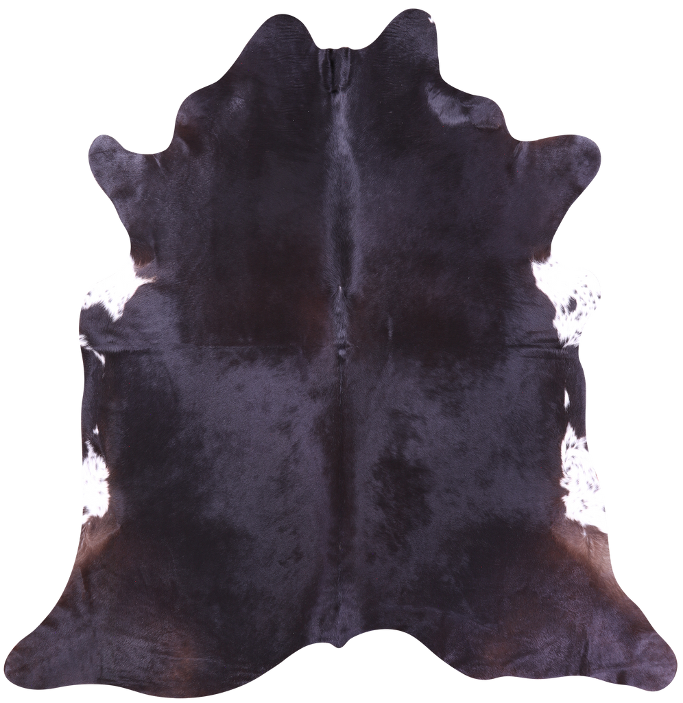 Black Natural Cowhide Rug - XX-Large 8' 4"H x 8' 0"W